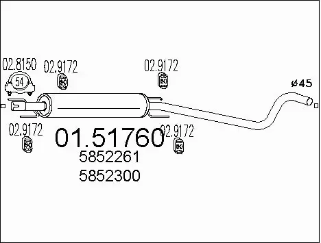 Centre Muffler (01.51760)