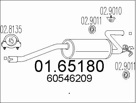 Rear Muffler (01.65180)