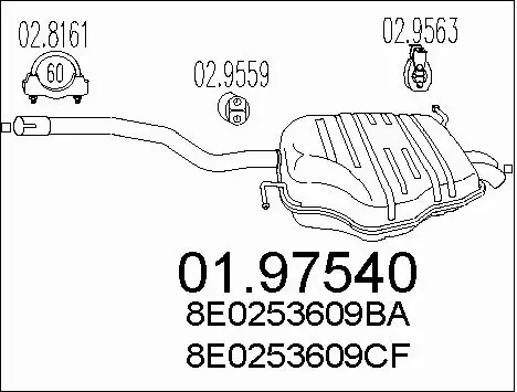 Rear Muffler (01.97540)