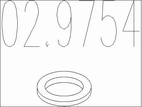 Seal Ring, exhaust pipe (02.9754)