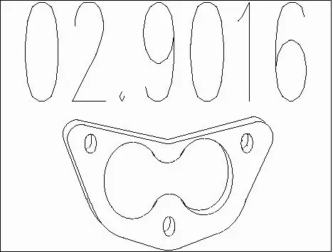 Gasket, exhaust pipe (02.9016)