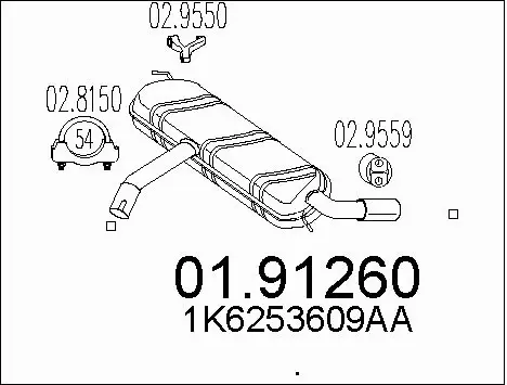 Rear Muffler (01.91260)