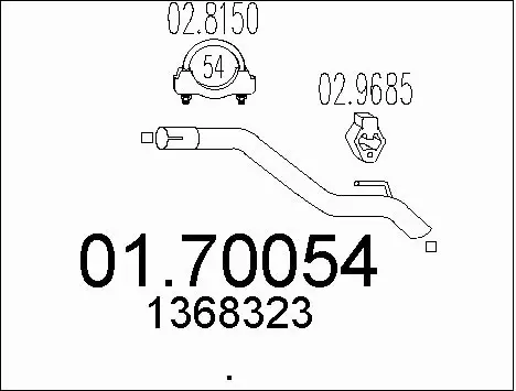 Exhaust Pipe (01.70054)