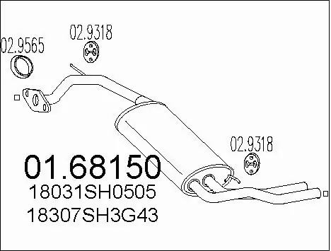 Rear Muffler (01.68150)