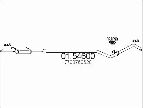 Centre Muffler (01.54600)