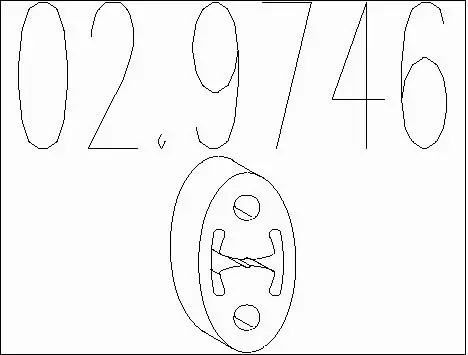 Rubber Buffer, muffler (02.9746)