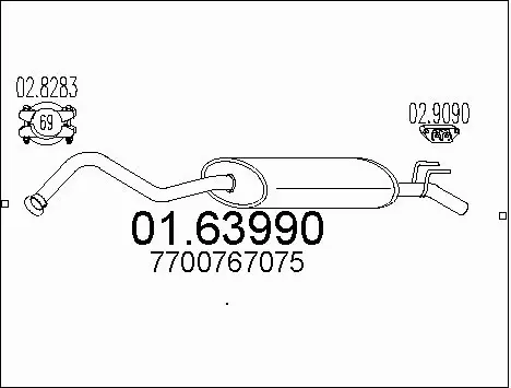 Rear Muffler (01.63990)