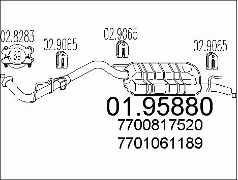 Rear Muffler (01.95880)