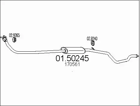 Centre Muffler (01.50245)