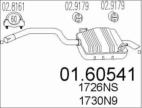 Rear Muffler (01.60541)