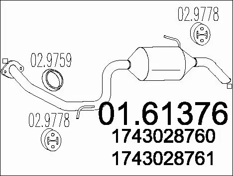 Rear Muffler (01.61376)