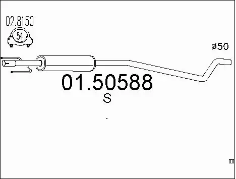 Centre Muffler (01.50588)