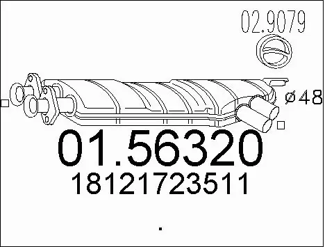 Centre Muffler (01.56320)