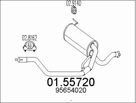 Centre Muffler (01.55720)