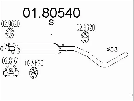 Centre Muffler (01.80540)