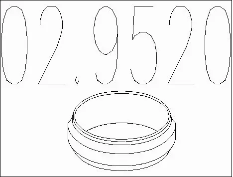 Gasket, exhaust pipe (02.9520)