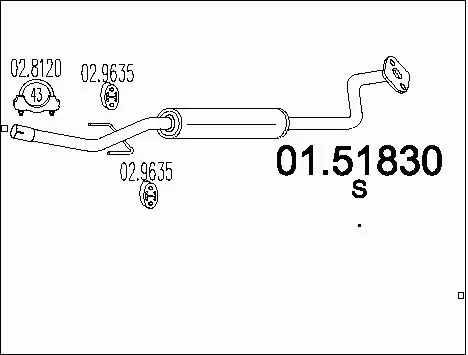 Centre Muffler (01.51830)