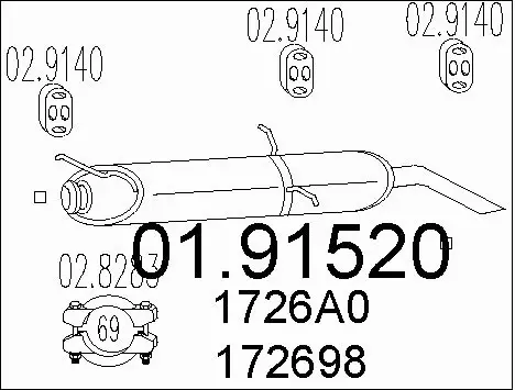 Rear Muffler (01.91520)