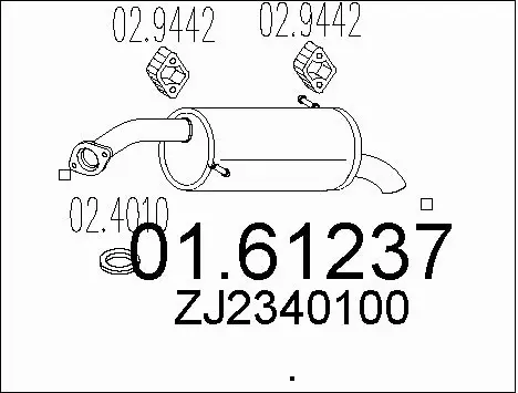 Rear Muffler (01.61237)