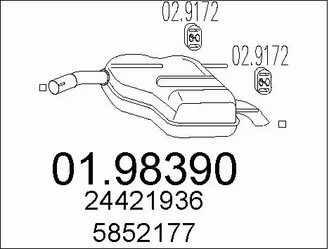 Rear Muffler (01.98390)
