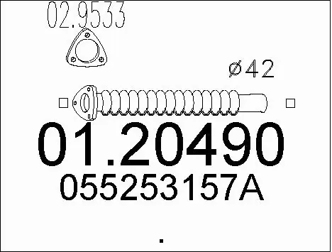 Flexible Pipe, exhaust system (01.20490)