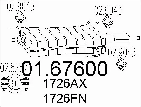 Rear Muffler (01.67600)