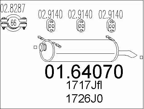 Rear Muffler (01.64070)