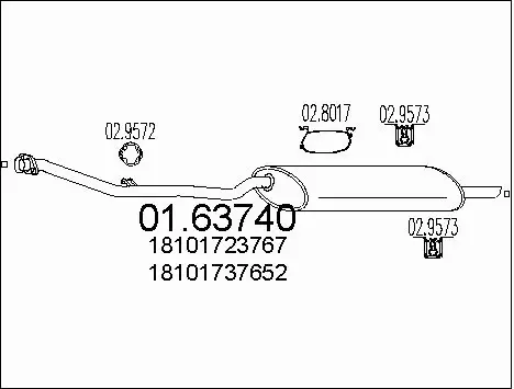 Rear Muffler (01.63740)