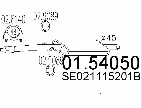 Centre Muffler (01.54050)