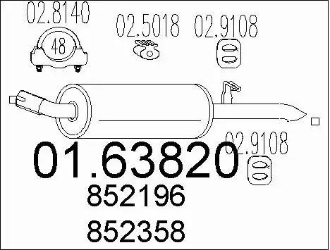 Rear Muffler (01.63820)