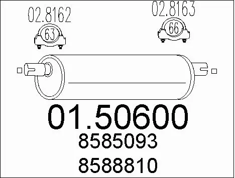 Centre Muffler (01.50600)
