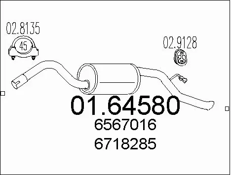 Rear Muffler (01.64580)