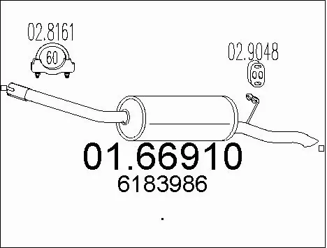 Rear Muffler (01.66910)