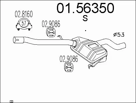 Centre Muffler (01.56350)