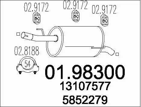 Rear Muffler (01.98300)