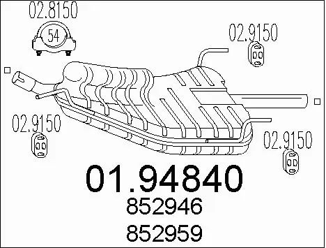 Rear Muffler (01.94840)