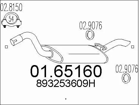 Rear Muffler (01.65160)