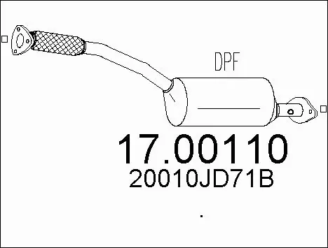 Soot/Particulate Filter, exhaust system (17.00110)