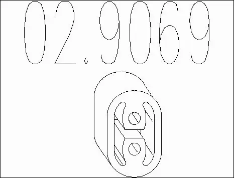 Rubber Buffer, muffler (02.9069)