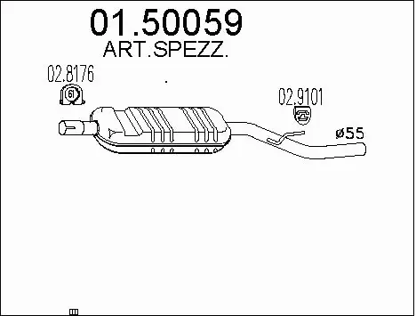 Centre Muffler (01.50059)