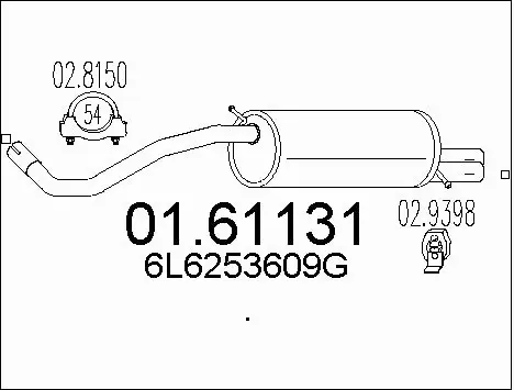 Rear Muffler (01.61131)