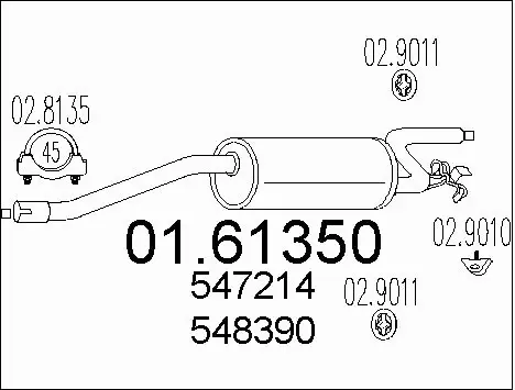 Rear Muffler (01.61350)