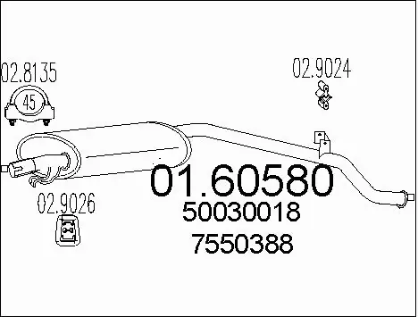 Rear Muffler (01.60580)