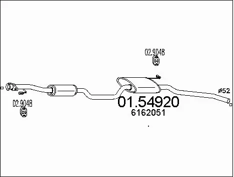 Centre Muffler (01.54920)