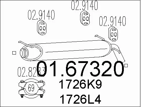 Rear Muffler (01.67320)