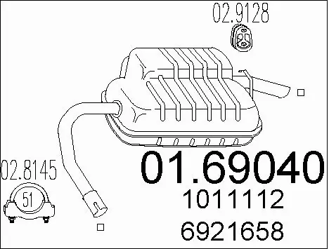 Rear Muffler (01.69040)