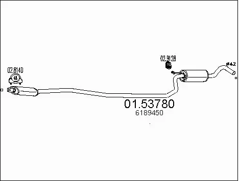Centre Muffler (01.53780)