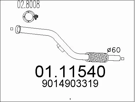 Exhaust Pipe (01.11540)