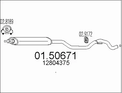 Centre Muffler (01.50671)