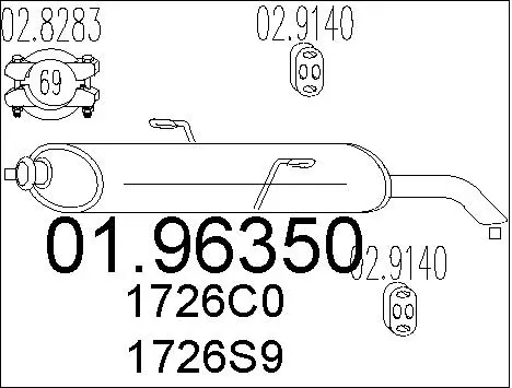 Rear Muffler (01.96350)
